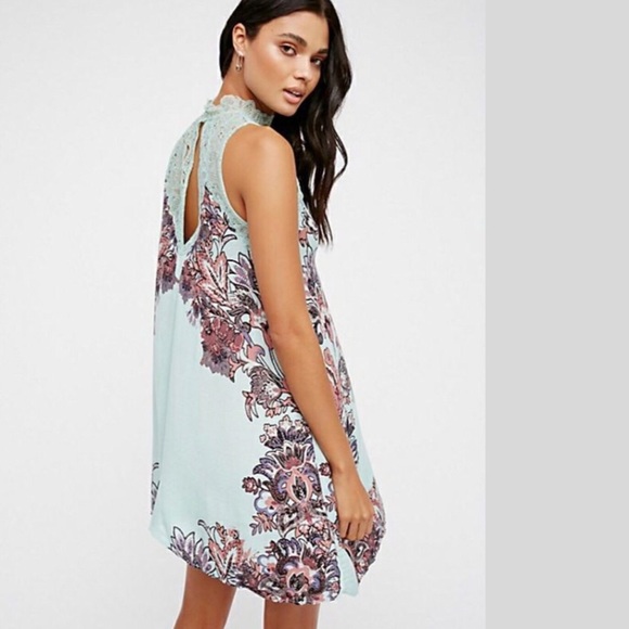 FREE PEOPLE Lace Crochet Slip Dress NWT - Picture 2 of 3